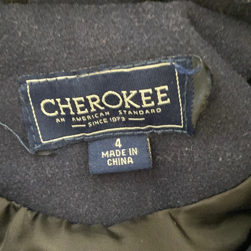 Little Boy Fleece Navy Blue Pea Coat Buttons
